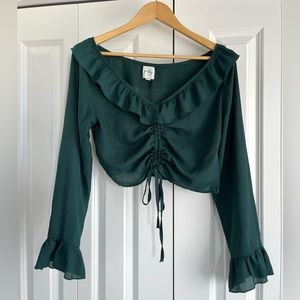 Princess Polly Green Crop